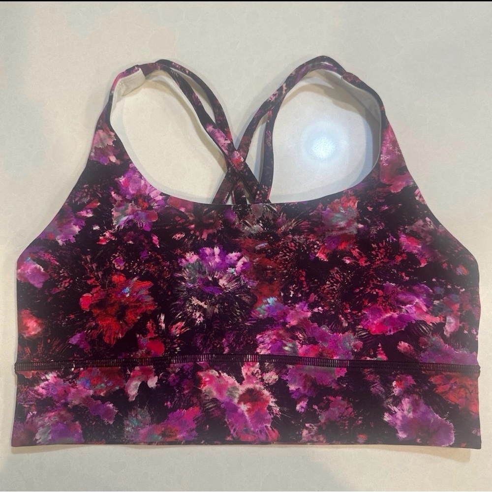 lululemon tote & Pink & Purple Floral Scoop Sports Bra free tote bag - Picture 4 of 7